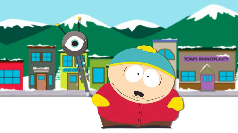Cartman and a space probe in South Park