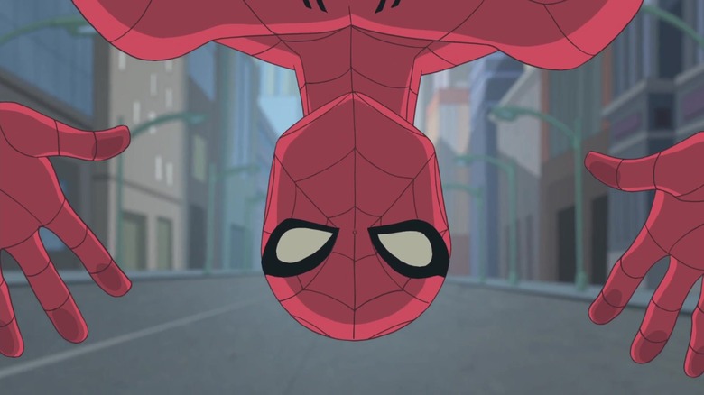 spectacular spider-man spider-man upside down
