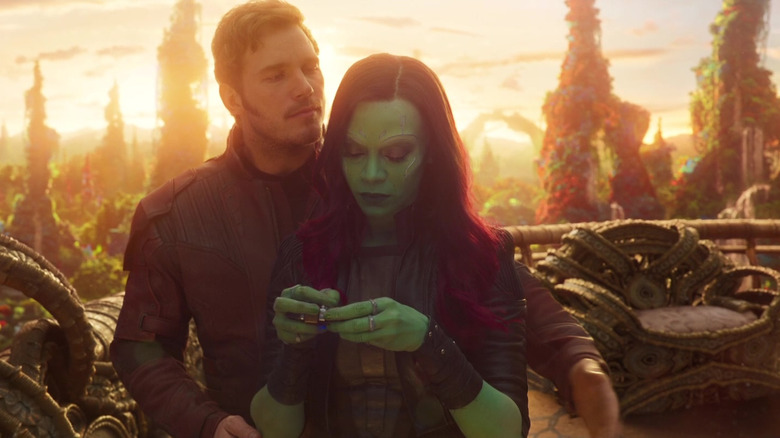 Star-Lord and Gamora in Guardians of the Galaxy Vol. 2