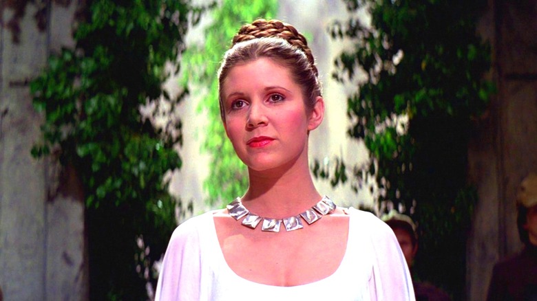 Princess Leia wearing white