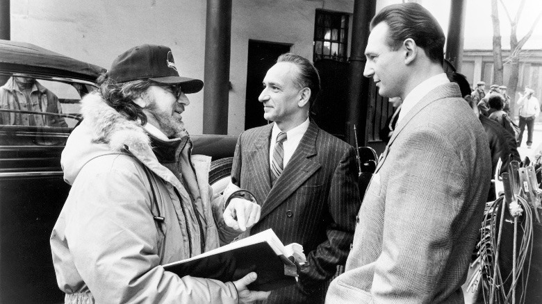 Steven Spielberg on the Schindler's List set