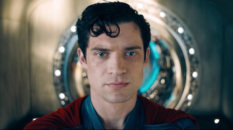 David Corenswet as Superman standing in front of the pocket universe portal in Superman
