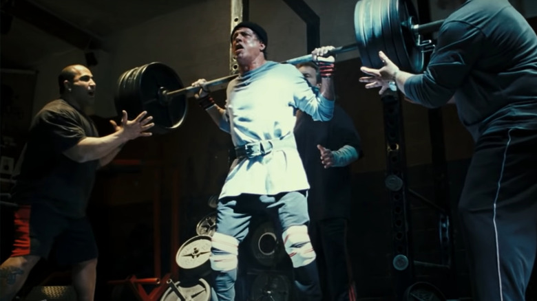 Sylvester Stallone Rocky Balboa lifting