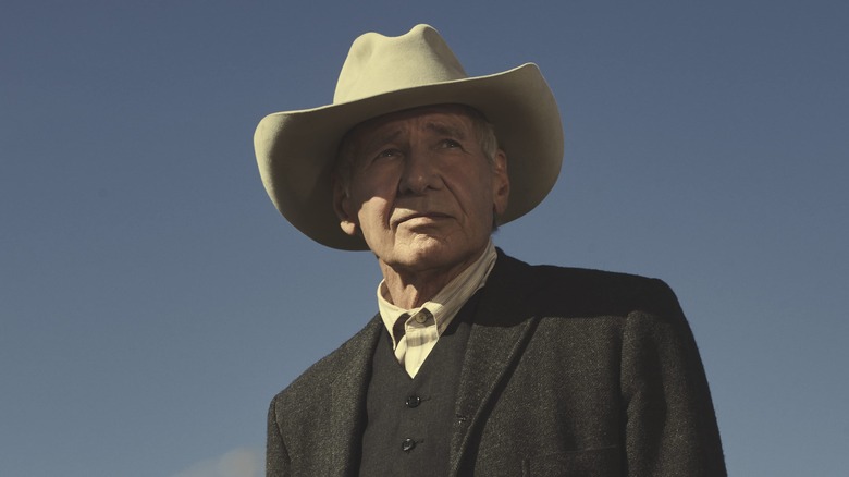 Harrison Ford as Jacob looking at the Ranch in 1923
