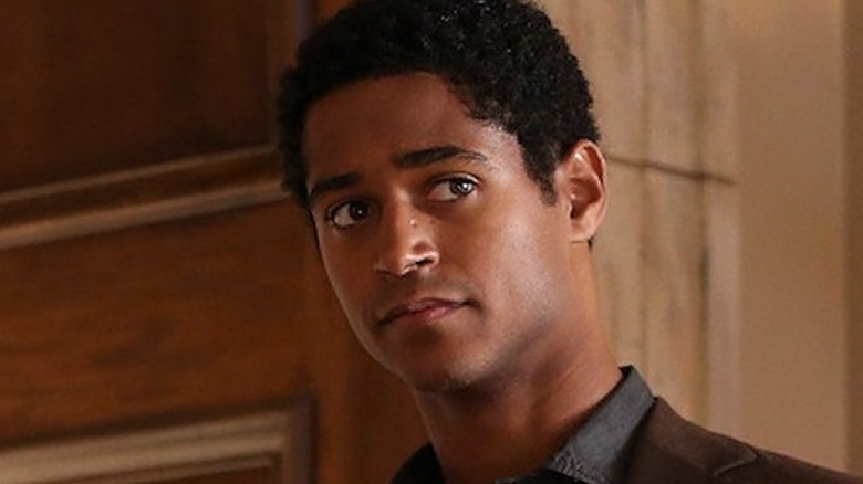 Alfred Enoch looks serious as Wes Gibbins in How to Get Away with Murder