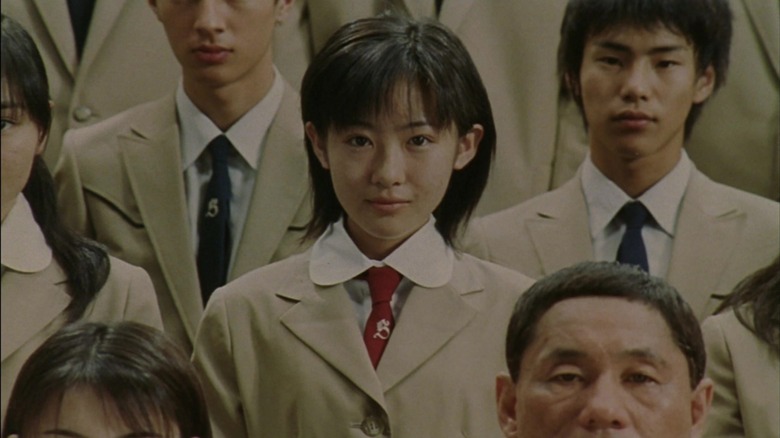 Battle Royale students in uniforms