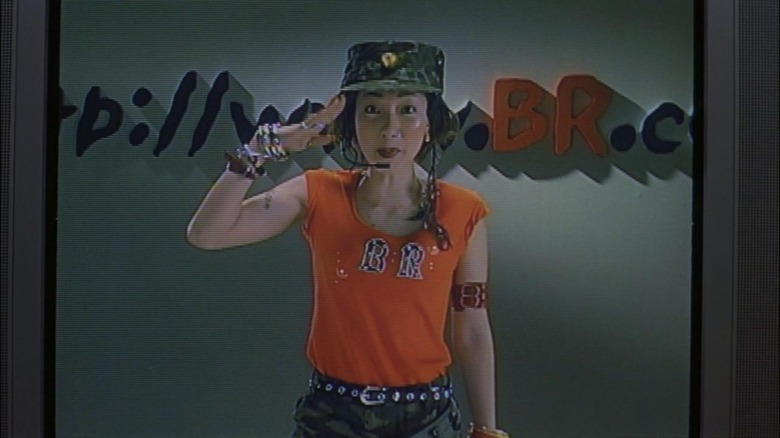 Battle Royale Training Video Girl salutes