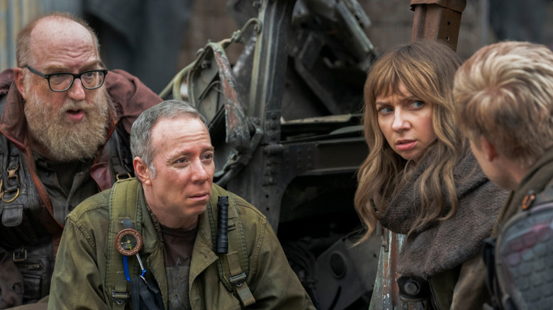 Bert Stuart Denise looking worried at someone on Stuart Fails to Save the Universe