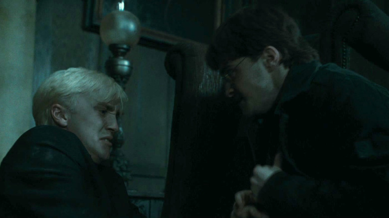 Harry stealing Draco's wand in Harry Potter and the Deathly Hallows: Part 1