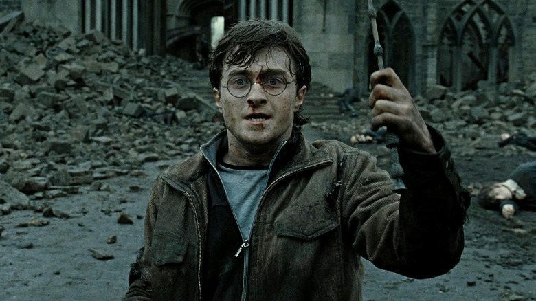 Harry holding the Elder Wand in Harry Potter and the Deathly Hallows: Part 2