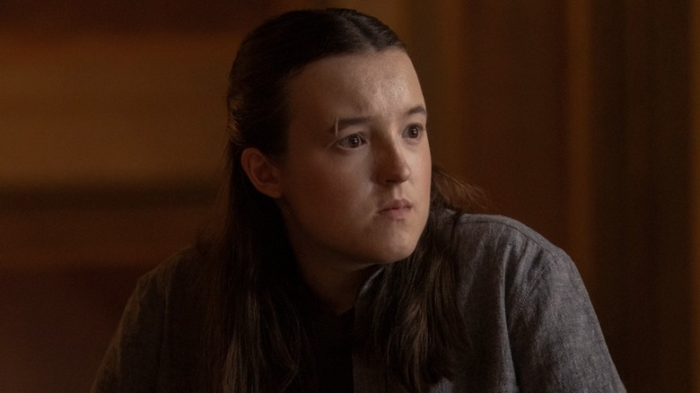 Ellie looking angry on The Last of Us