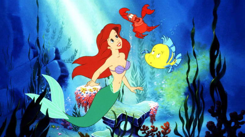 Ariel, Flounder, and Sebastian in The Little Mermaid