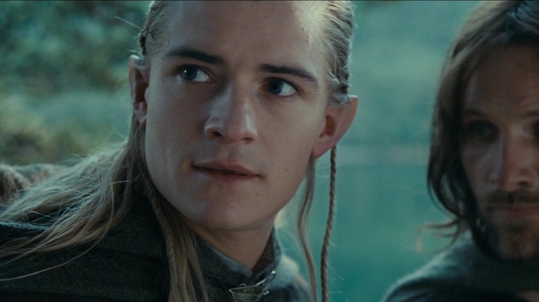 Legolas staring intently in The Lord of the Rings: The Two Towers
