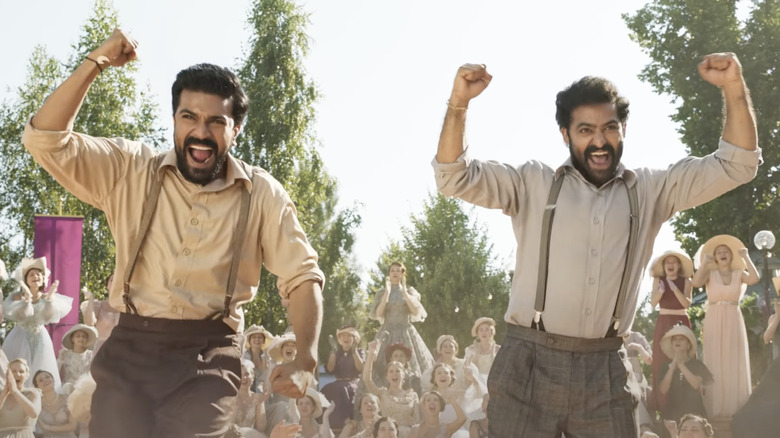 Ram Charan abd N. T. Rama Rao Jr. in RRR