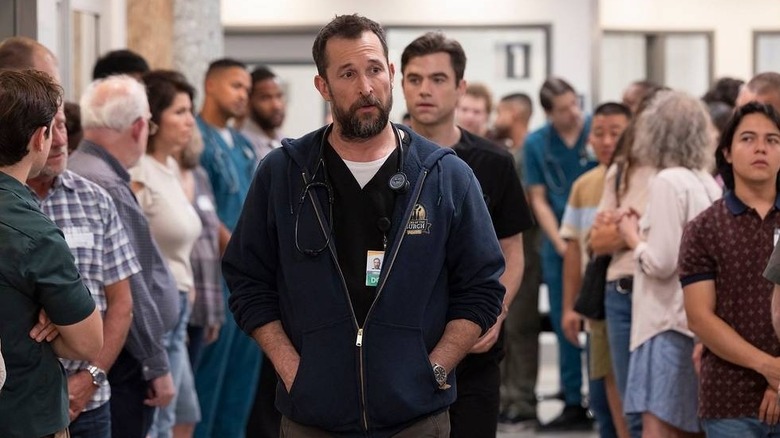 Dr. Robby walking down the hallway in The Pitt