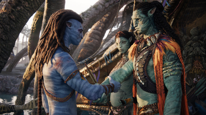 Jake, Ronal, and Tonowari in Avatar: The Way of Water
