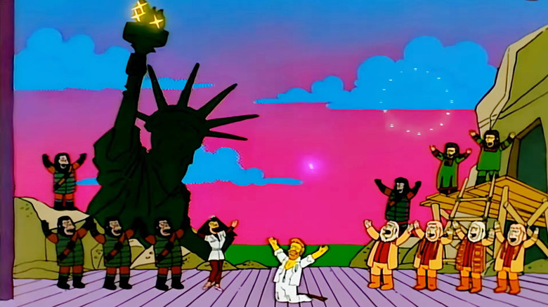 The finale of Stop the Planet of the Apes. I Want to Get Off! on The Simpsons
