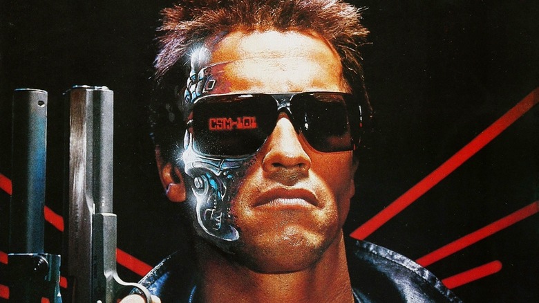 Arnold Schwarzenegger with sunglasses from The Terminator