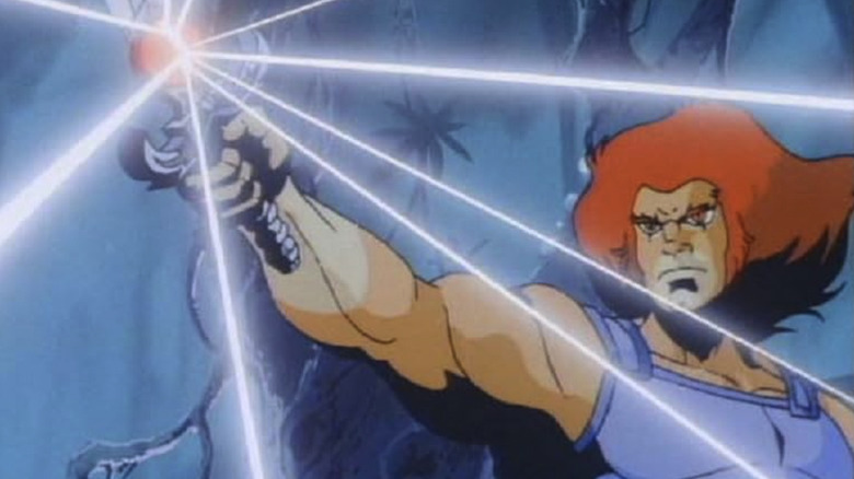Lion-O wielding the Sword of Omens on ThunderCats.