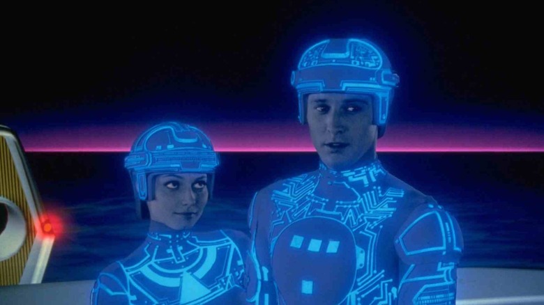 Jeff Bridges and Cindy Morgan in Tron