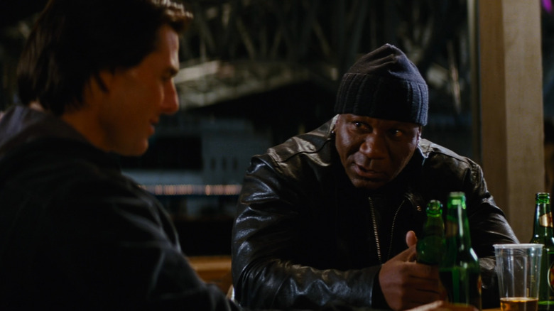 Luther Stickell having beers with Ethan Hunt in Mission: Impossible - Ghost Protocol