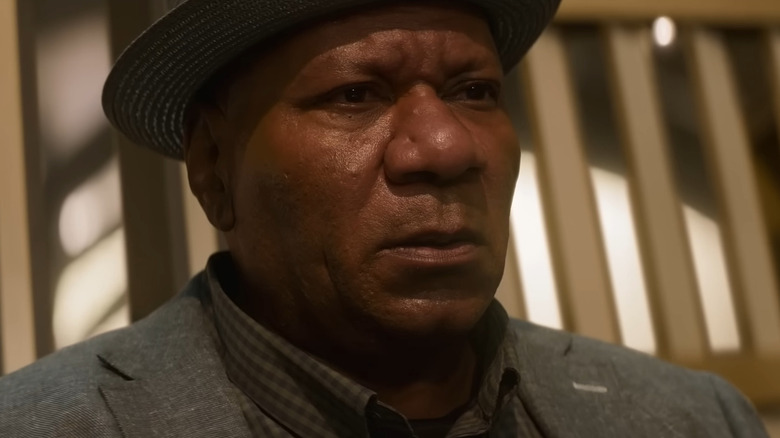 Luther Stickell looking worried in Mission: Impossible - Ghost Protocol