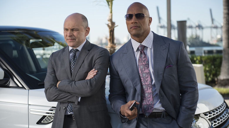 Ballers The Rock and Rob Corddry 