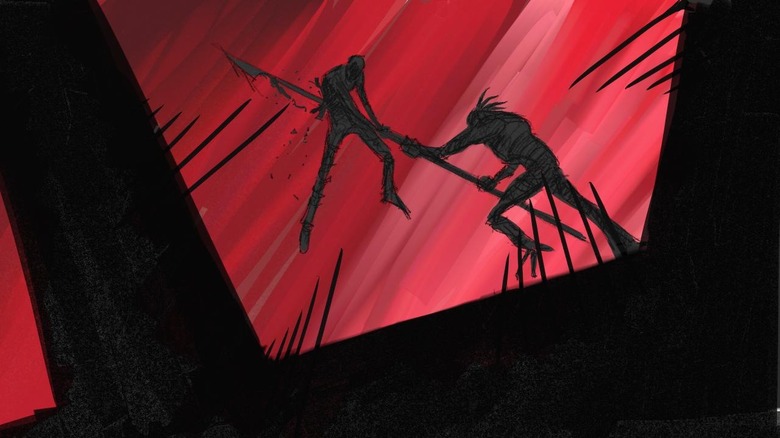 Predators Man speared by Predator