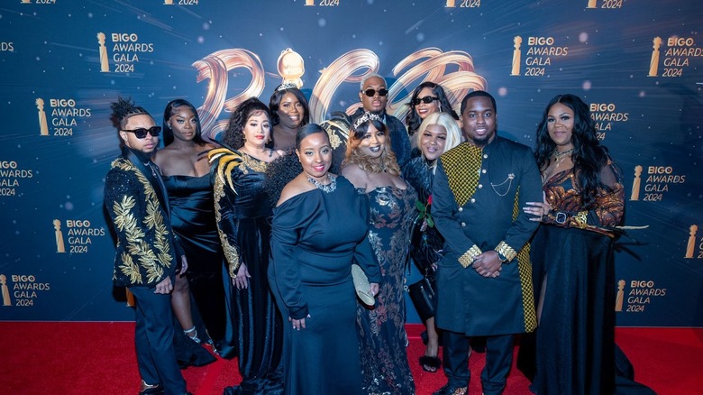 Some people on the red carpet at the Bigo Awards Gala