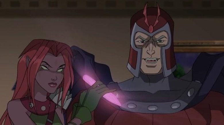 Blink and Magneto standing together in Wolverine and the X-Men
