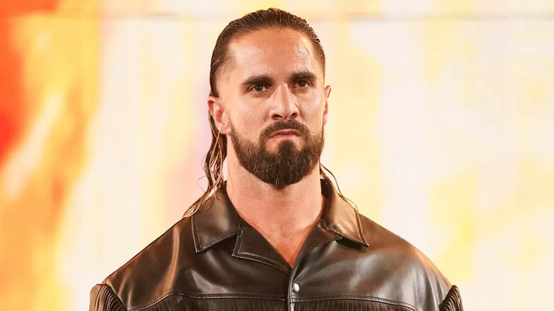 Seth Rollins boasting a cranky expression on WWE television