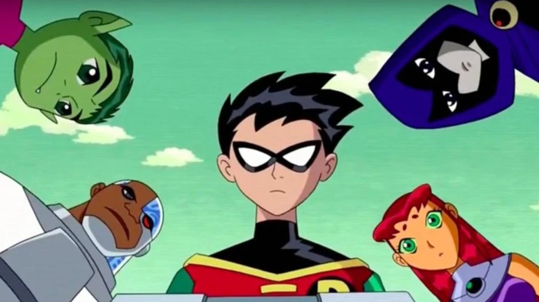 Teen Titans - Beast Boy, Cyborg, Robin, Raven and Starfire