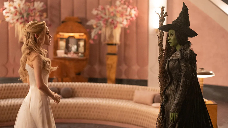Glinda staring at Elphaba in Wicked: For Good
