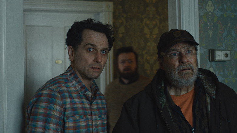 Tom and Wyck look alarmed in Widow's Peak