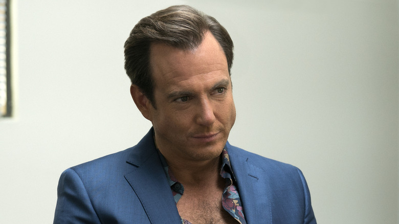 Will Arnett's Gob Bluth looking serious on Arrested Development