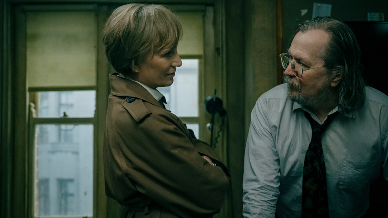 Taverner and Lamb in Lamb's office at Slough House in Slow Horses season 5