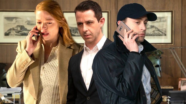 Sarah Snook, Jeremy Strong, and Kieran Culkin in Succession