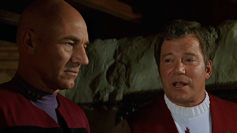 Kirk talking to Picard in Star Trek: Generations