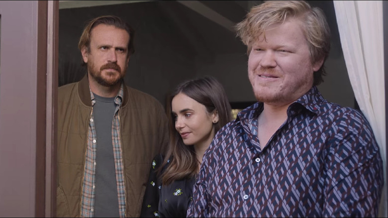 Jason Segel, Lily Collins, and Jesse Plemons star in Windfall (2022)