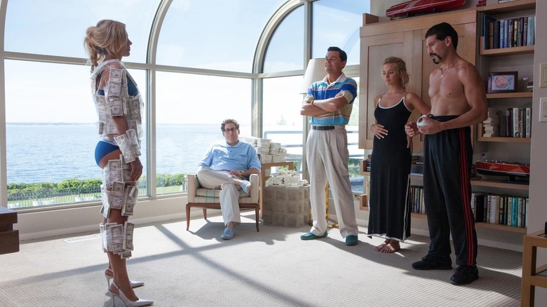 Wolf of Wall Street money tape scene