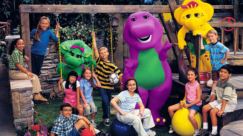 Cast photo for PBS show Barney & Friends