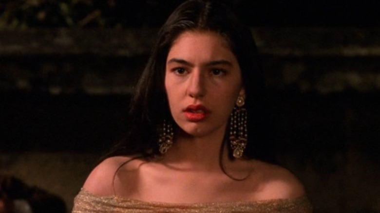 Mary Corleone (Sofia Coppola) with a blood-stained dress in The Godfather Part III