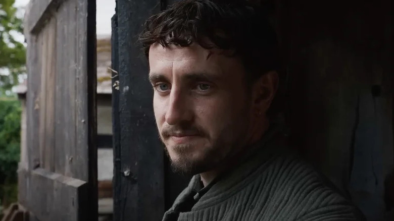 William Shakespeare (Paul Mescal) looking into the distance in Hamnet