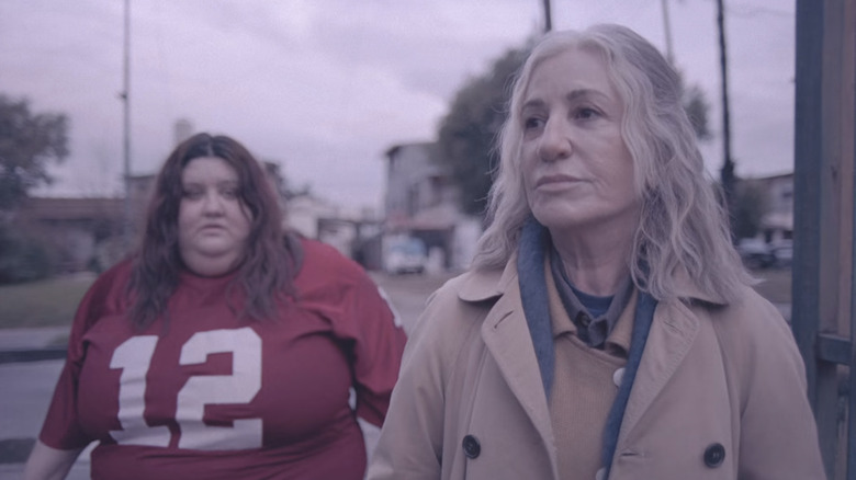 Mercedes Morán's Ema walks along the street alongside Carolina Sánchez Álvarez's Julie in My Sad Dead