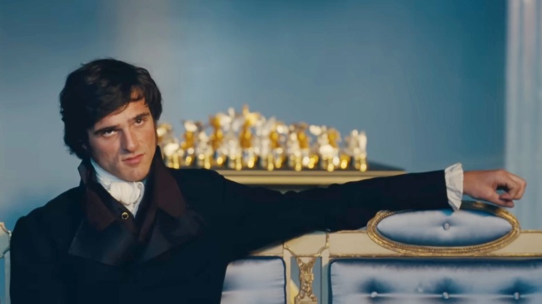 Jacob Elordi as Heathcliff looking annoyed in Wuthering Heights