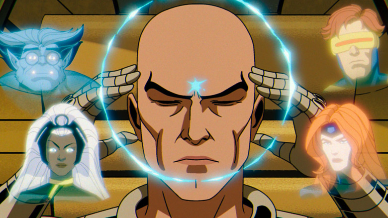 X-Men '97 - Professor X telepathically calling to Beast, Storm, Jean Grey, and Cyclops
