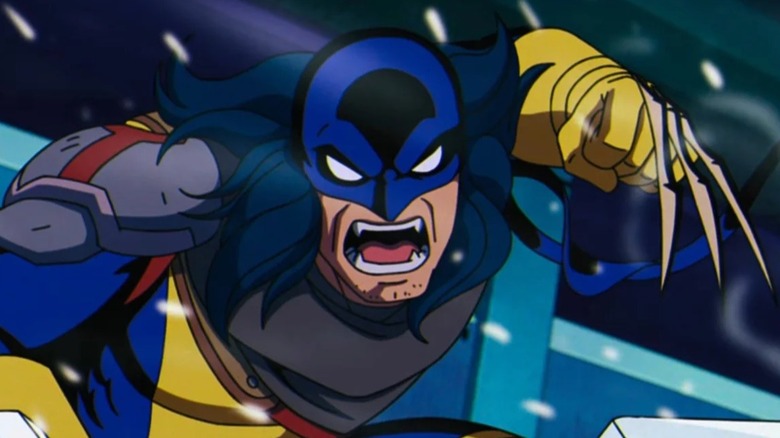 X-Men '97 - Wolverine raising his hand as a fist with his bone claws extended