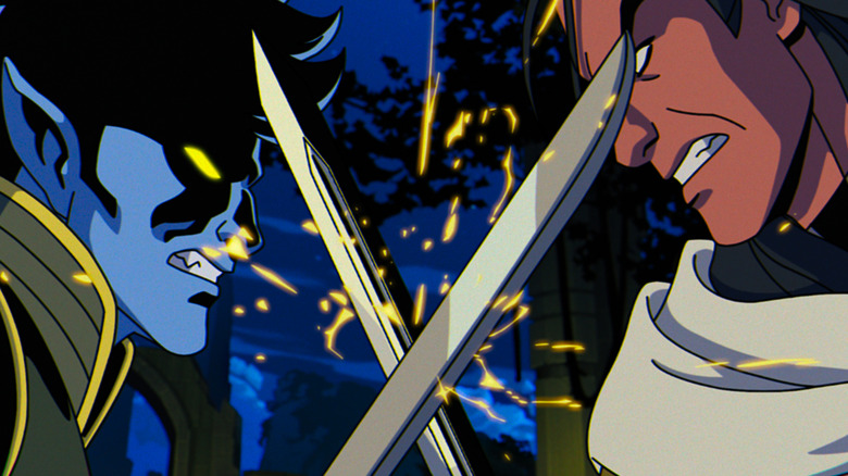 Nightcrawler battles someone with a sword in X-Men 97 Season 2