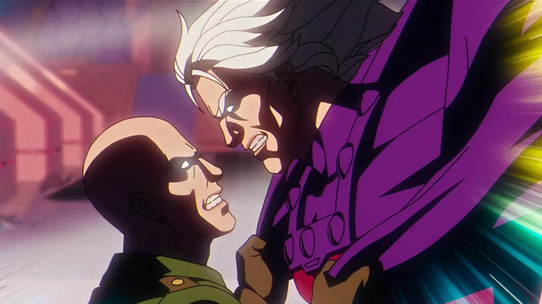 X-Men '97 - Professor X and Magneto staring at each other with intense anger