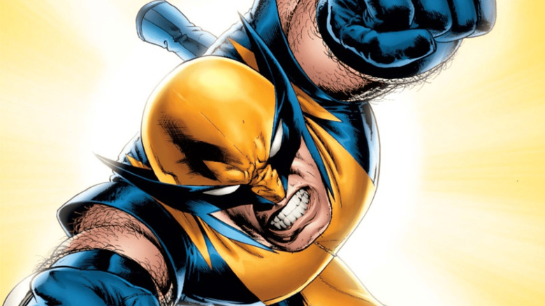 Wolverine leaping into battle in the X-Men comics